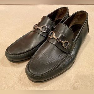Men’s Bruno Magli black leather loafers size 12 M